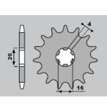 Cht передня зірочка 560 13 kawasaki kx 65/80/85 (560-13) (jtf546.13)