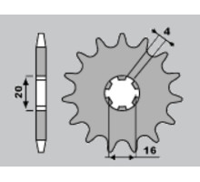 Cht передня зірочка 560 13 kawasaki kx 65/80/85 (560-13) (jtf546.13)