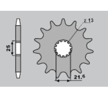 Cht передня зірочка 564 14 suzuki gsf 650/ dl 650/ sf 650 (jtf520.14)
