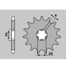 Cht передня зірочка 568 17 yamaha xs 650 75-83, xs 500 (568-17) (jtf568.17)