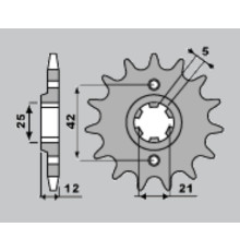 Cht передня зірочка 571 16 yamaha xj 600 84-91 (571-16) (jtf571.16)