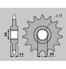 Cht передня зірочка 579 16 yamaha fzs 1000 '01-'05, r1 '98-'03 (jtf579.16)