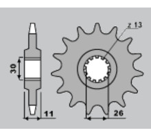 Cht передня зірочка 579 18 yamaha fz1 '06-'13, r1 '04-'14, fj 1100 1200 (jtf579.18)