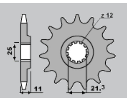 Cht передня зірочка 7287 16 husqvarna 250/300/310/350/360/400/410/450/510/511/530/570/610/630 (a4250824160)