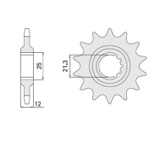 Cht передня зірочка 823 13 (a4250823130) husqvarna / husaberg (82313jt) (ланцюг 520)