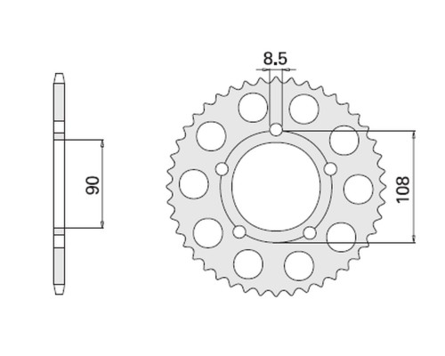 Cht задня зірочка 1022 38 (1022-38) ducati 500/600 pantah`81-82, paso 750`87