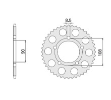 Cht задня зірочка 1022 38 (1022-38) ducati 500/600 pantah`81-82, paso 750`87