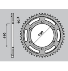 Cht задня зірочка 241 42 suzuki gsxr 1000 '09-'15 (479-42) (jtr479.42)