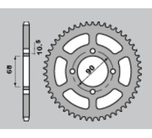 Cht задня зірочка 243 53 honda mtx125r 83-94 (241-53) (jtr241.53)