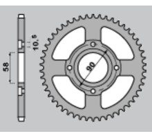 Cht задня зірочка 279 40 honda honda mtx 125r 83-94 (279-40) (jtr27.40, jtr273.40)