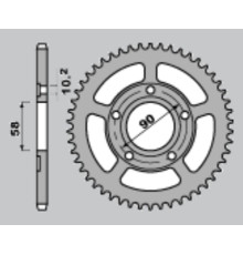Cht задня зірочка 281 40 honda crm 125 90-00 281 40 (604-40) (jtr604.40)