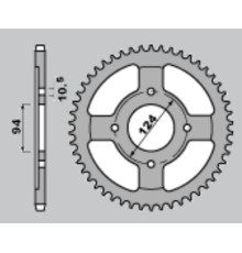 Cht задня зірочка 282 37 honda cb550 f 76-80 (282-37) (jtr282.37)