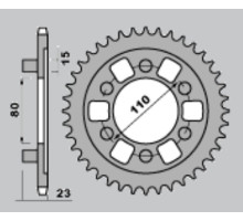 Cht задня зірочка 3555 38 aprilia af1 125 90-93 (a4150019380)