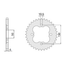 Cht задня зірочка 4303 39 honda trx 250 300400 450 (2113-39) (jtr1350.39) (ланцюг.520)