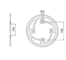 Cht задня зірічка 4306 55 honda cr 80/85 (2064-55) (ланцюг 420)