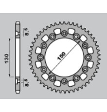 Cht задня зірочка 4308 47 honda xr 600r 85-90 (може замінити 245 47) (ланцюг 520)