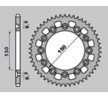 Cht задня зірочка 4308 47 honda xr 600r 85-90 (може замінити 245 47) (ланцюг 520)