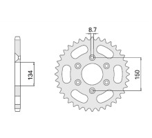 Cht задня зірічка 4350 52 (459-52) honda cb 500 (94-03), cb 750 (92-03) (jtr1332.52) (ланцюг 525)