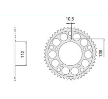 Cht задня зірочка 4448 49 (2097-49) yamaha 600 yzf-r6 (mod.cat.530) '99-'02