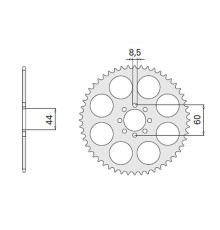 Cht задня зірочка 4461 52 yamaha dt 50r 99-02 (2078-52) (jtr1832.52)