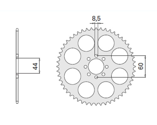 Cht задня зірочка 4461 52 yamaha dt 50r 99-02 (2078-52) (jtr1832.52)