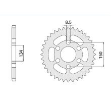 Cht задня зірочка 463 48 kawasaki kmx 125 86-03 (463-48) (jtr.463.48)