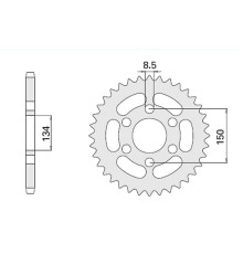 Cht задня зірочка 463 48 kawasaki kmx 125 86-03 (463-48) (jtr.463.48)