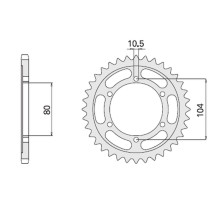Cht задня зірочка 488 38(488-38) kawasaki zx 10r (мод. 530)