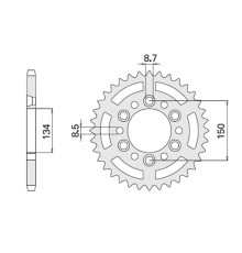 Cht задня зірічка 489 48 (467-48) kawasaki kx/kxf`84-20 (jtr460.48)* (ланцюг 520)