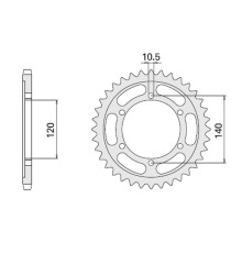 Cht задня зірочка 498 39 suzuki gsxr 1300 99-07 (a4150499400)