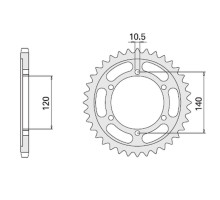 Cht задня зірочка 498 43 (a4150499430) suzuki tl 1000 , kawasaki vn 800