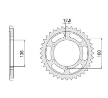 Cht задня зірочка 500 40 kawasaki gpz100 rx 86-88 (506-40) (ланцюг.630) (jtr506.40)