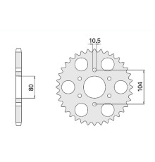 Cht задня зірочка 501 41 kawasaki z 1000j 81-83 (501-41)