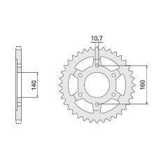 Cht задня зірочка 502 48 kawasaki zr 1100 zephyr (502-48) (jtr502.48)