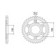 Cht задня зірочка 502 48 kawasaki zr 1100 zephyr (502-48) (jtr502.48)