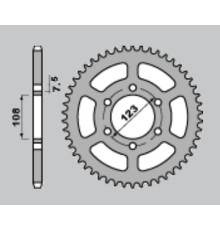 Cht задня зірочка 707 50 cagiva 50 w4 (a4140696500)