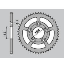 Cht задня зірочка 714 41 aprilia rs 125 93-05 (701-41) (jtr701.41)