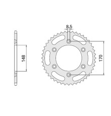 Cht задня зірочка 804 42 (828-42) (jtr828.42) suzuki dr 600/650/800 '88-'95