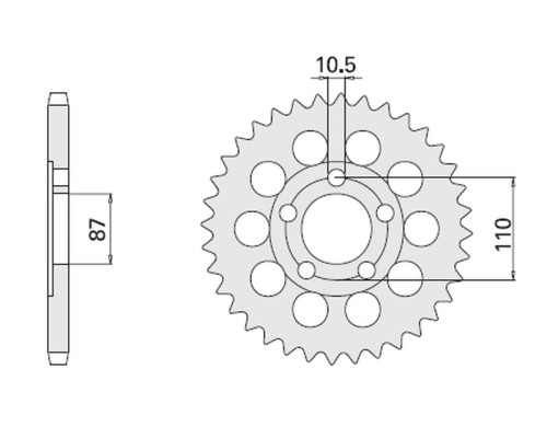 Cht задня зірочка 824 46 suzuki rf 600 (829-46) suzuki gsxr1100 '86-'88, gsx600f '89-'91 (jtr829.46) (ланцюг 530)