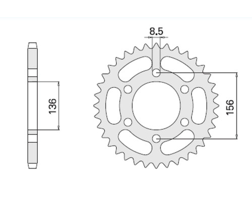 Cht задня зірочка 830 46 husqvarnate 610 (817-46)