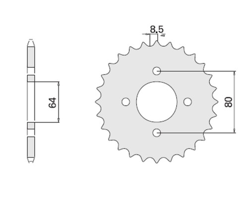 Cht задня зірочка 834 37 (834-37) yamaha tt-r 110 , dt-r 50 '96-'99