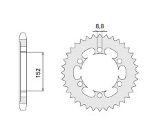 Cht задня зірічка 841 42 (841-42) yamaha sr 500 78-80, xt 500 76-80 (ланцюг 530)