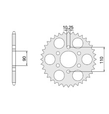 Cht задня зірочка 850 33 (850 33) yamaha xj/xs 650