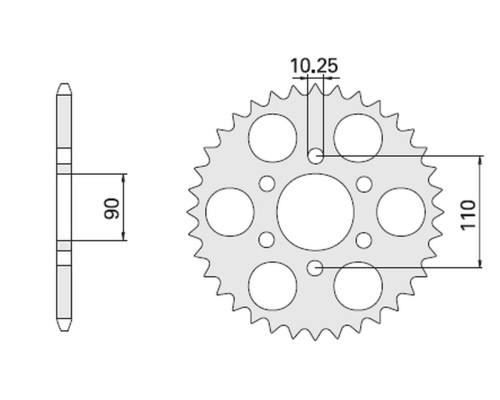 Cht задня зірочка 850 33 (850 33) yamaha xj/xs 650