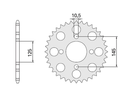 Cht задня зірочка 857 44 yamaha (857-44) (jtr857.44) yamaha xt 600 '85-94, xt 600z 87-89