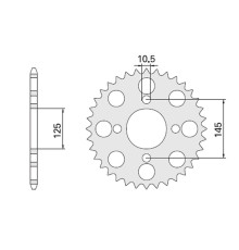 Cht задня зірочка 857 44 yamaha (857-44) (jtr857.44) yamaha xt 600 '85-94, xt 600z  87-89