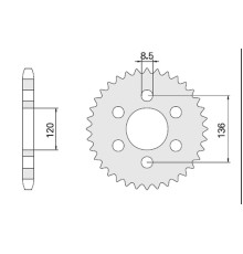 Cht задня зірочка 859 39 (846-39) (jtr846.39) yamaha fzs 600 fazer 96-03
