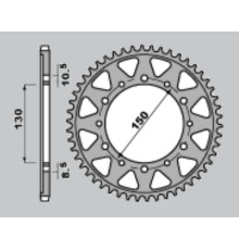 Cht задня зірочка 860 38 (a4150859380) yamaha fzs 600 fazer 96-03