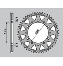 Cht задня зірочка 860 42 (859-42) (jtr859.42) yamaha fzs 600 fazer 96-03