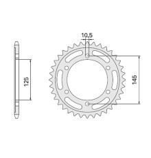 Cht задня зірочка 865 44 yamaha fz 750 (865-44)